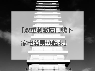 双重刺激厦门线下家电消费热起来
