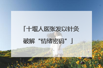 十堰人医张发以针灸破解“情绪密码”