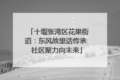 十堰张湾区花果街道：东风故里话传承 社区聚力向未来