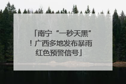南宁“一秒天黑”！广西多地发布暴雨红色预警信号