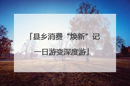 县乡消费“焕新”记 一日游变深度游