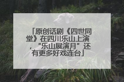 原创话剧《四世同堂》在四川乐山上演，“乐山展演月”还有更多好戏连台