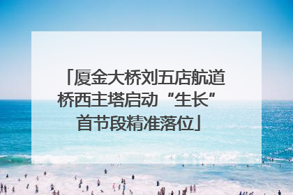 厦金大桥刘五店航道桥西主塔启动“生长” 首节段精准落位