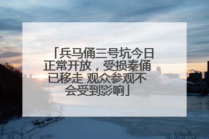 兵马俑三号坑今日正常开放，受损秦俑已移走 观众参观不会受到影响