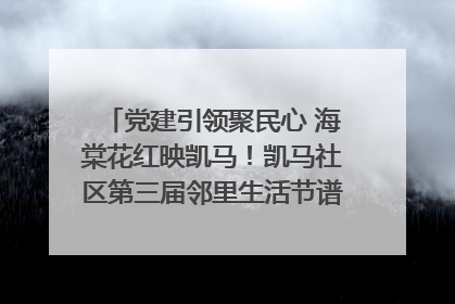 党建引领聚民心 海棠花红映凯马！凯马社区第三届邻里生活节谱写幸福新篇章