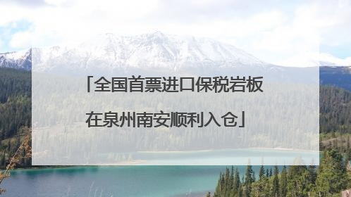 全国首票进口保税岩板在泉州南安顺利入仓