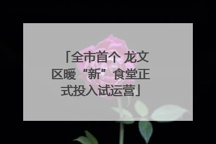 全市首个 龙文区暖“新”食堂正式投入试运营