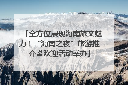 全方位展现海南旅文魅力！“海南之夜”旅游推介暨欢迎活动举办