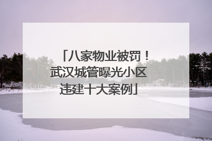 八家物业被罚！武汉城管曝光小区违建十大案例