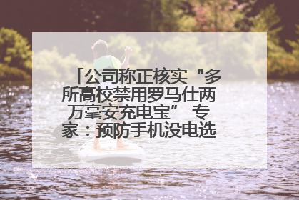 公司称正核实“多所高校禁用罗马仕两万毫安充电宝” 专家：预防手机没电选中等体积产品即可