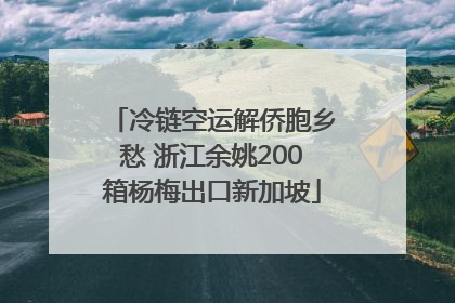 冷链空运解侨胞乡愁 浙江余姚200箱杨梅出口新加坡