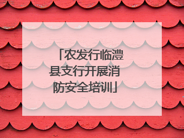 农发行临澧县支行开展消防安全培训