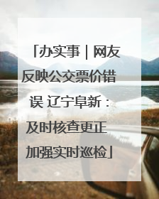 办实事｜网友反映公交票价错误 辽宁阜新：及时核查更正 加强实时巡检