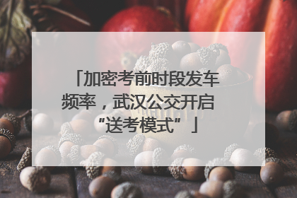 加密考前时段发车频率，武汉公交开启“送考模式”