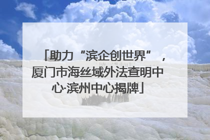 助力“滨企创世界”，厦门市海丝域外法查明中心·滨州中心揭牌