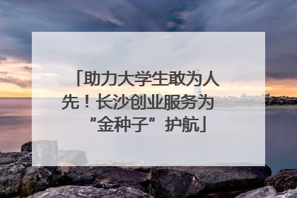 助力大学生敢为人先！长沙创业服务为“金种子”护航