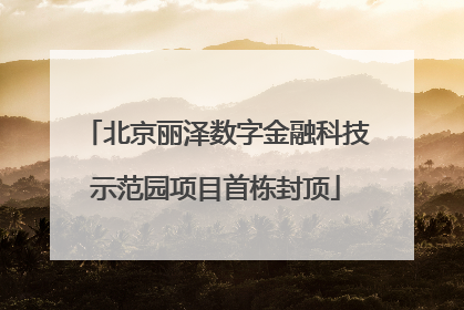北京丽泽数字金融科技示范园项目首栋封顶