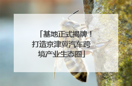 基地正式揭牌！打造京津冀汽车跨境产业生态圈