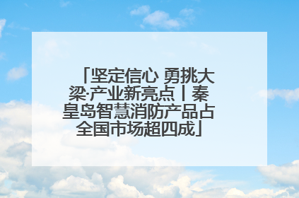 坚定信心 勇挑大梁·产业新亮点丨秦皇岛智慧消防产品占全国市场超四成