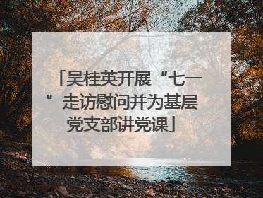 吴桂英开展“七一”走访慰问并为基层党支部讲党课