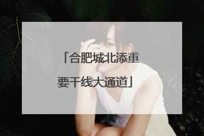 合肥城北添重要干线大通道