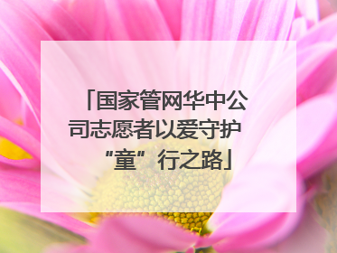 国家管网华中公司志愿者以爱守护“童”行之路