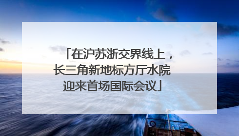 在沪苏浙交界线上，长三角新地标方厅水院迎来首场国际会议