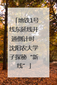 地铁1号线东延线开通倒计时 沈阳农大学子探秘“新线”