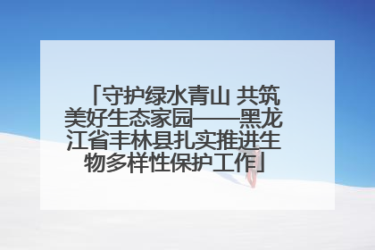 守护绿水青山 共筑美好生态家园——黑龙江省丰林县扎实推进生物多样性保护工作