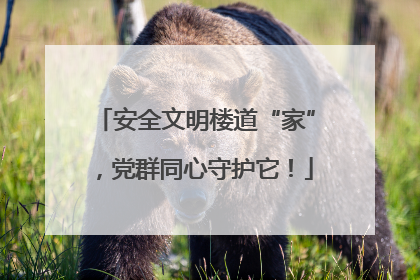 安全文明楼道“家”，党群同心守护它！