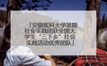 安徽医科大学暑期社会实践团获全国大学生“三下乡”社会实践活动优秀团队