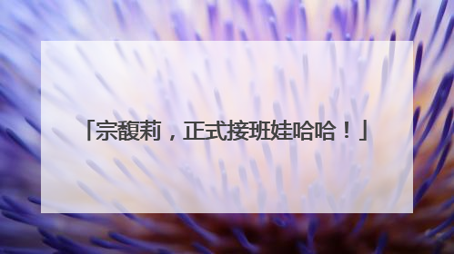 宗馥莉，正式接班娃哈哈！