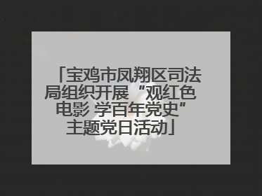 宝鸡市凤翔区司法局组织开展“观红色电影 学百年党史”主题党日活动