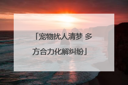 宠物扰人清梦 多方合力化解纠纷