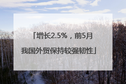 增长2.5%，前5月我国外贸保持较强韧性