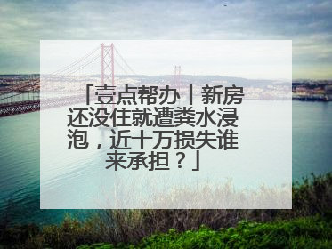 壹点帮办丨新房还没住就遭粪水浸泡，近十万损失谁来承担？