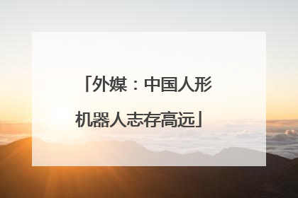 外媒：中国人形机器人志存高远