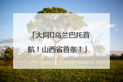 大同⇌乌兰巴托首航！山西省首条！