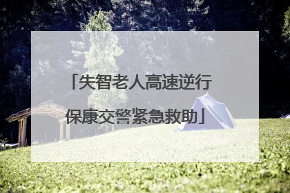 失智老人高速逆行 保康交警紧急救助