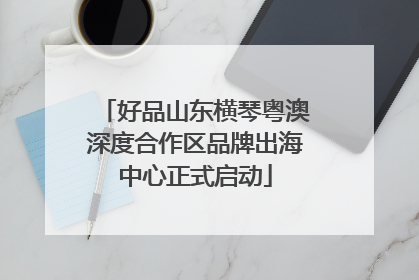 好品山东横琴粤澳深度合作区品牌出海中心正式启动