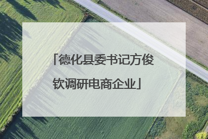 德化县委书记方俊钦调研电商企业