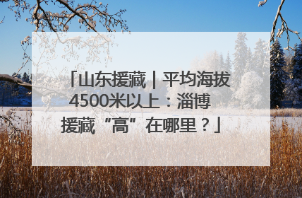 山东援藏｜平均海拔4500米以上：淄博援藏“高”在哪里？