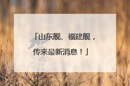 山东舰、福建舰，传来最新消息！