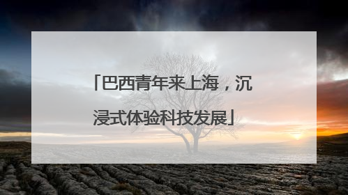 巴西青年来上海，沉浸式体验科技发展