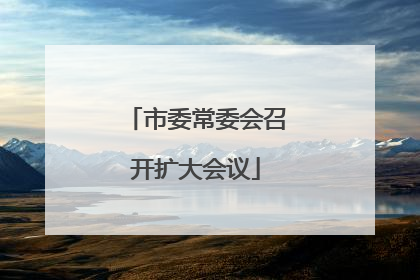市委常委会召开扩大会议