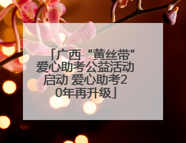 广西“黄丝带”爱心助考公益活动启动 爱心助考20年再升级