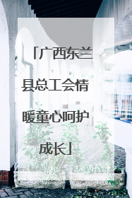 广西东兰县总工会情暖童心呵护成长