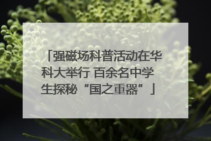 强磁场科普活动在华科大举行 百余名中学生探秘“国之重器”