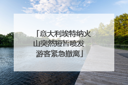 意大利埃特纳火山突然短暂喷发 游客紧急撤离