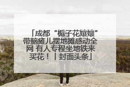 成都“栀子花孃孃”带脑瘫儿摆地摊感动全网 有人专程坐地铁来买花！丨封面头条